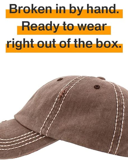 KBETHOS Vintage Washed Distressed Cotton Dad Hat Baseball Cap Adjustable Polo Trucker Unisex Style Headwear