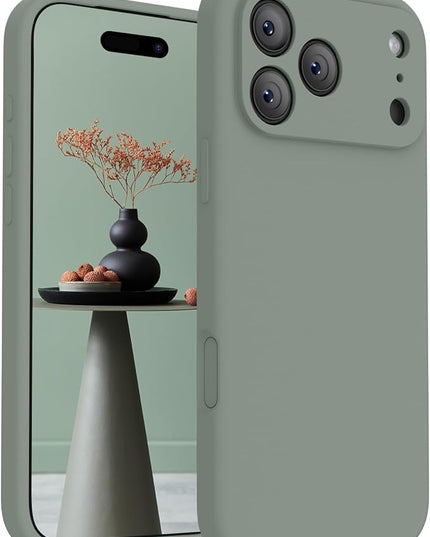 FireNova Magnetic for iPhone 17 Pro Case, Compatible with MagSafe, [Integrated Silicone Camera Control Button] [Camera Protection] Anti-Scratch Microfiber Lining Phone Case, 6.3", Calke Green
