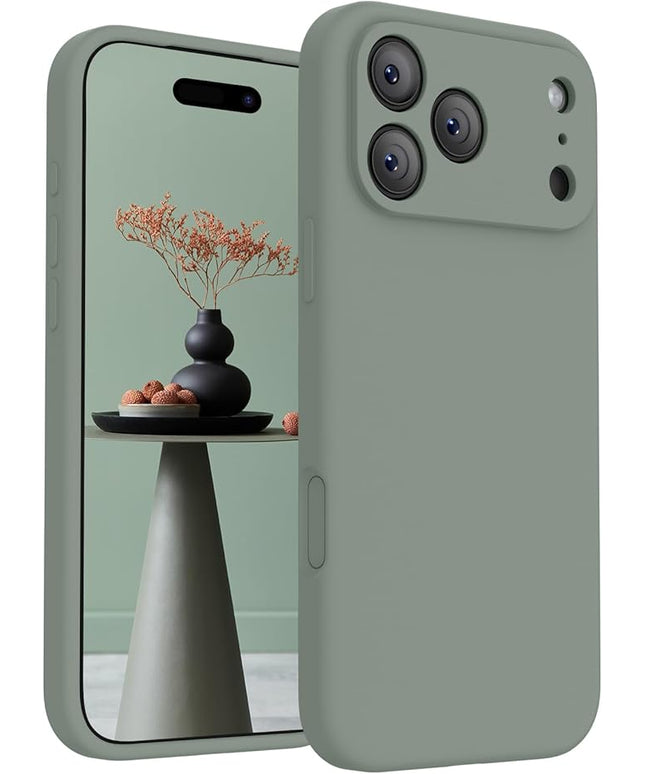 FireNova Magnetic for iPhone 17 Pro Case, Compatible with MagSafe, [Integrated Silicone Camera Control Button] [Camera Protection] Anti-Scratch Microfiber Lining Phone Case, 6.3", Calke Green
