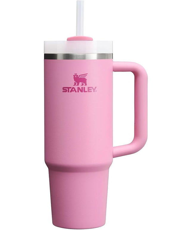 STANLEY Quencher H2.0 Tumbler with Handle and Straw 30 oz | Flowstate 3-Position Lid | Cup Holder Compatible for Travel | Insulated Stainless Steel Cup | BPA-Free | Peony