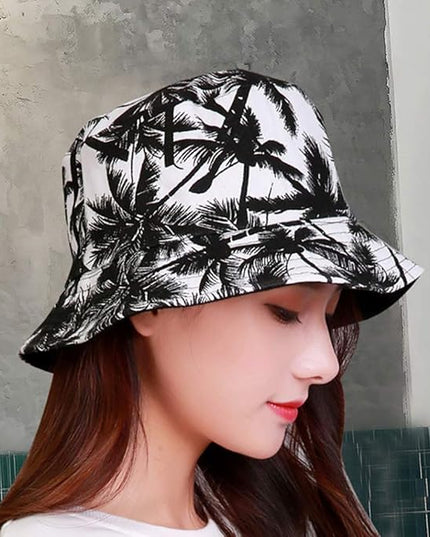 Malaxlx Unisex Bucket Hat Beach Sun Hat Aesthetic Fishing Hat for Men Women Teens, Reversible Double-Side-Wear