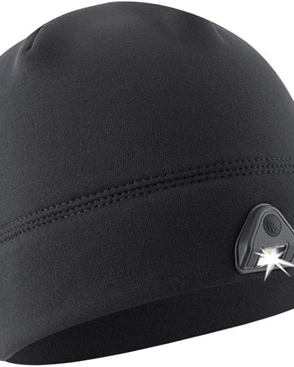 POWERCAP LED Hat Light 150 Lumens Rechargeable Fleece Beanie with Bright Built-in Headlamp Waterproof LED Warm One Size Cap