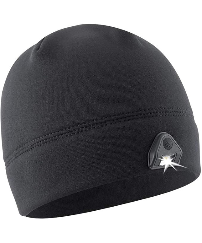 POWERCAP LED Hat Light 150 Lumens Rechargeable Fleece Beanie with Bright Built-in Headlamp Waterproof LED Warm One Size Cap