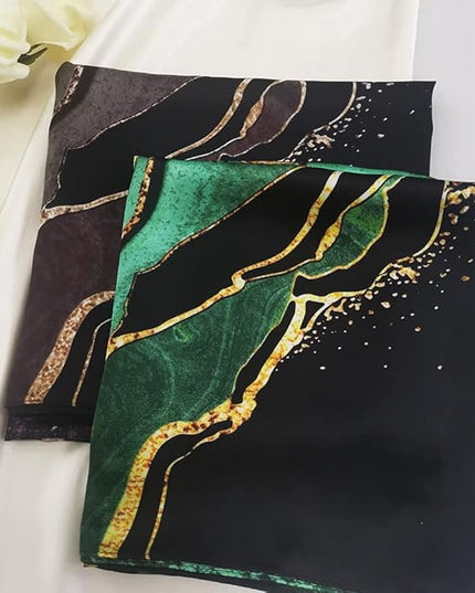 Julunar Silk Like Head Scarf for Women - Satin Large Hair Scarves - 35" Square Silk Hair Wrap for Sleeping with Gift Packed