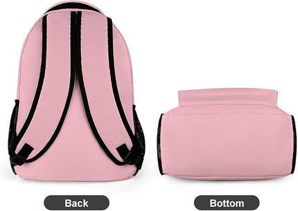 Fashion Pink Backpack Lightweight Large Capacity Laptop Daybag for Travel Work