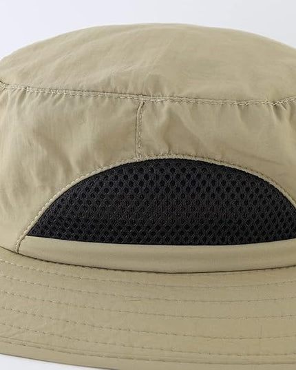 LLmoway Kids Sun Protection Hat Quick Dry Adjustable Wide Brim Mesh Bucket Hat