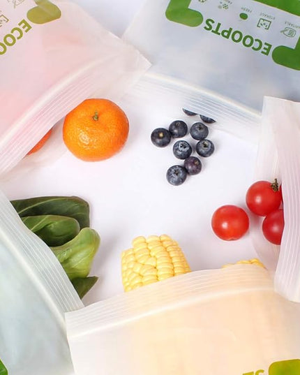 100% Compostable Snack Zip Bag | ECO-Friendly Small Storage Bags | Freezer Bag | Plant-Based BPA-free | Seal well for Cookie, Chips and Snack (2, Small)