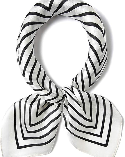 ANDANTINO 100% Mulberry Silk Scarf -21” Lightweight Square Neckerchief – Breathable Digital Printed Scarves with Gift Packed