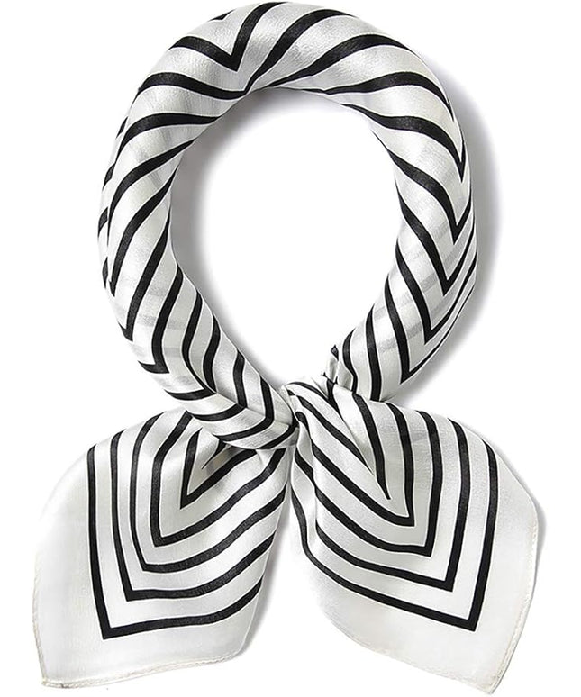 ANDANTINO 100% Mulberry Silk Scarf -21” Lightweight Square Neckerchief – Breathable Digital Printed Scarves with Gift Packed