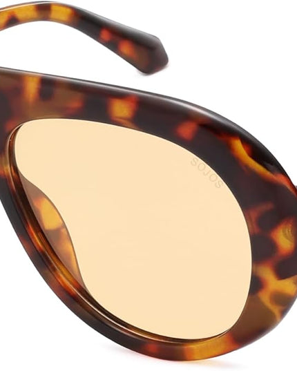 SOJOS Trendy Oversized Polarized Aviator Sunglasses Womens Men Retro Vintage 70s Style UV Protection Sun Glasses SJ2390