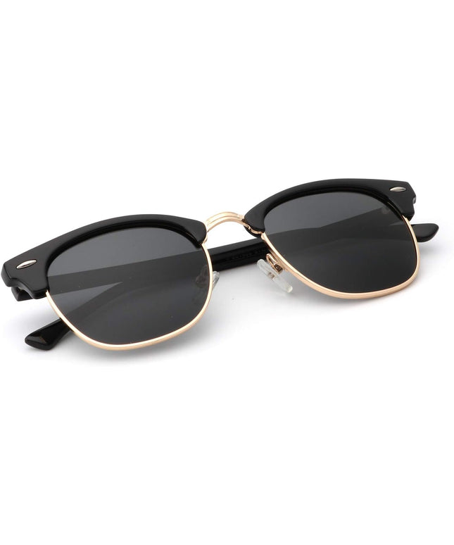 KALIYADI Polarized Sunglasses for Men and Women Semi-Rimless Frame Driving Sun glasses UV Blocking