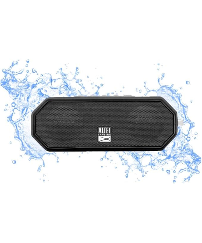 Altec Lansing LifeJacket H2O 4 - Waterproof Bluetooth Speaker, Durable & Portable Speaker with Voice Assistant, 10 Hour Battery Life & 100 Foot Range, Black