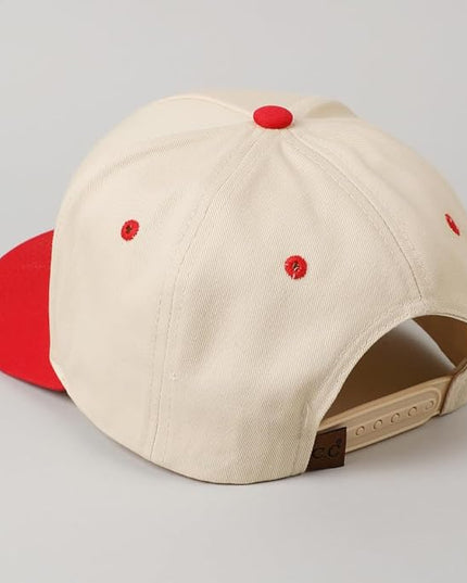 MIRMARU Two-Tone Vintage Canvas Trucker Hats for Men & Women, Adjustable Size Baseball Caps with Trendy Embroidered Design