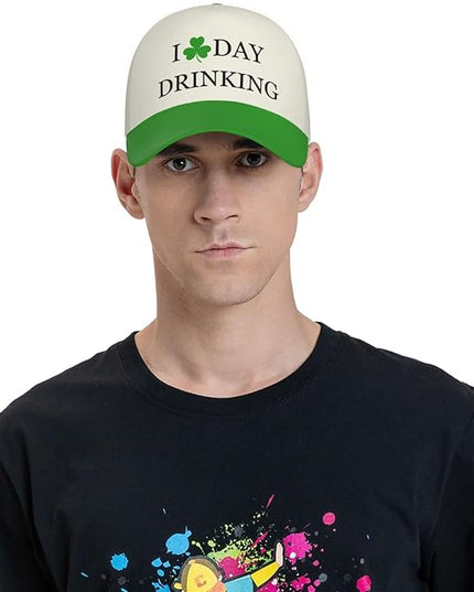 St. Patrick's Day Baseball Cap for Men Women Flower Print Sport Outdoor Travel Trucker Hat Sun Protection Dad Hats