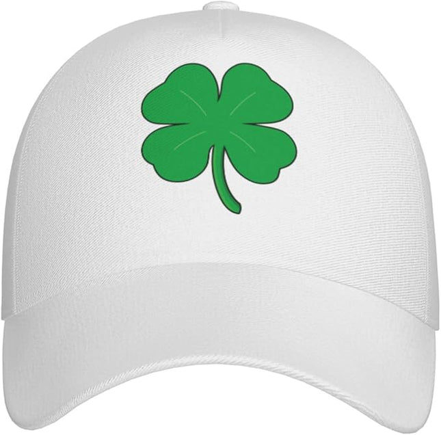 St. Patrick's Day Baseball Cap, Irish Green Clover Trucker Hat for Men Women, Fashion Adjustable Sun Visor Dad Hat