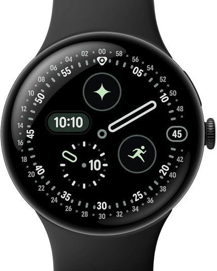 Google Pixel Watch 4 (41mm) - Android Smartwatch - Heart Rate and Sleep Tracking - 30-Hour Battery - Fitness Tracking - Google AI - Matte Black Aluminum Case - Obsidian Active Band - LTE (2025 Model)