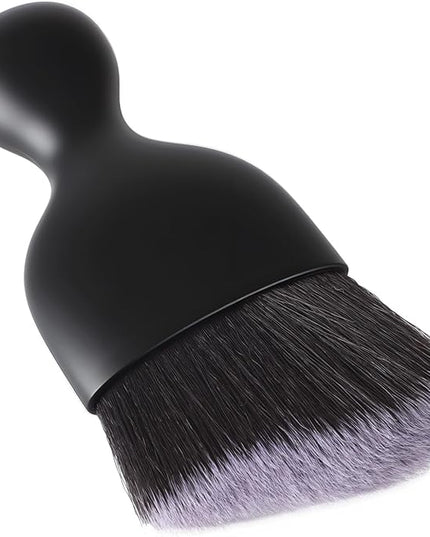 Car Detailing Brush, Soft Bristle Cleaning Brush, Scratch-Free Auto Duster Tool for Dashboard, Air Vents, Leather & Interior Cleaning (Black&White)