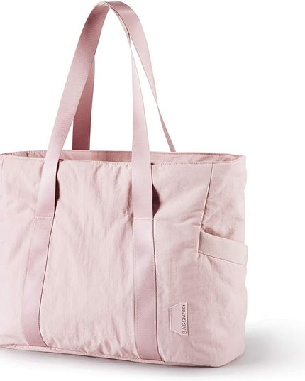 BAGSMART Tote Bag for Women, Tote Bag with Zipper Work Tote with Compartments Nurse Shoulder Hanbag for Travel, Gym