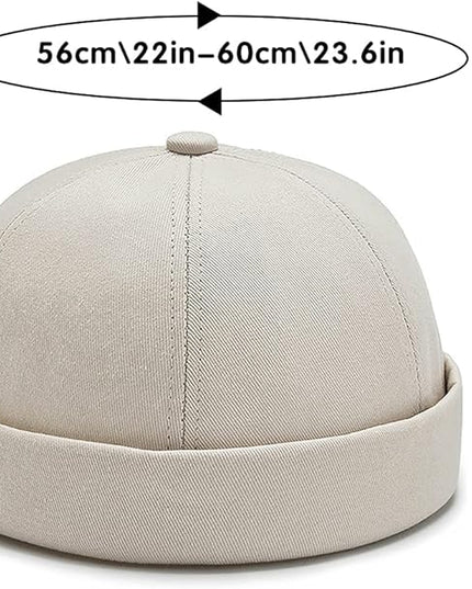 XYIYI Cotton Brimless Docker Cap Adjustable Street Casual Sailor Cap Skullcap Beanie Hat