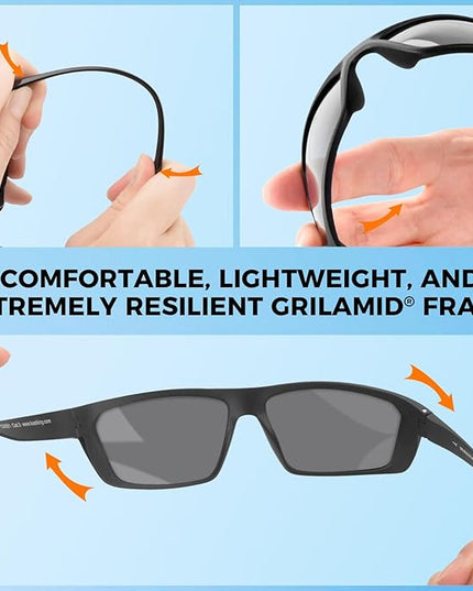KastKing Huzzah Polarized Sport Sunglasses for Men and Women, Ideal for Driving Fishing Cycling and Running,UV Protection