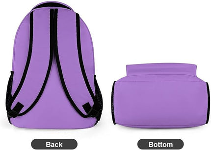 Fashion Lavender Backpack Lightweight Large Capacity Laptop Daybag for Travel Work