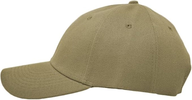 Glory Max Plain Baseball Cap Hook & Loop Strap Adjustable Solid Blank Curved Visor Hat
