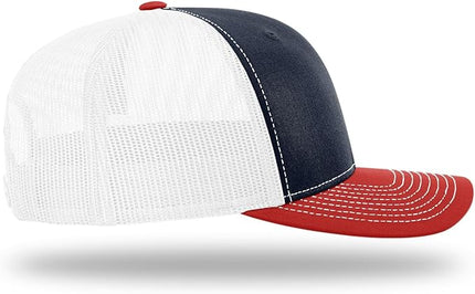 Richardson 112 Trucker Hat - Premium Adjustable Snapback Hat - Structured Six Panel Richardson Blank Caps