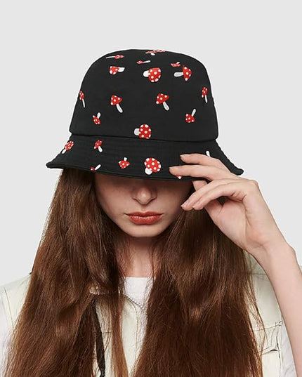 Malaxlx Unisex Bucket Hat Beach Sun Hat Aesthetic Fishing Hat for Men Women Teens, Reversible Double-Side-Wear