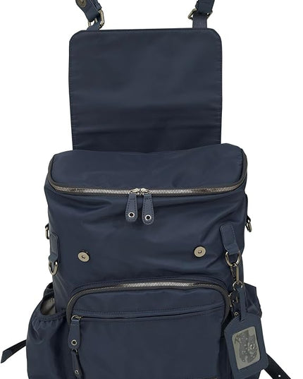 Grand Prix Deluxe Equestrian Backpack, Water-Repellent Riding Gear Bag with Boot Compartment and Multiple Pockets, Navy