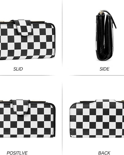 CLUCI Wallet For Women PU Leather RFID Blocking Womens Wallet Bifold Card Holder with ID Window Gifts for Women Birthday | RFID Blocking, Designer, Trifold, Card Holder, ID Window