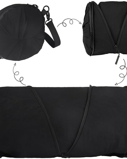 Expandable Crossbody Bag, Trendy Waterproof Nylon Wrinkle Fabric Sling Shoulder Purse for Women & Men