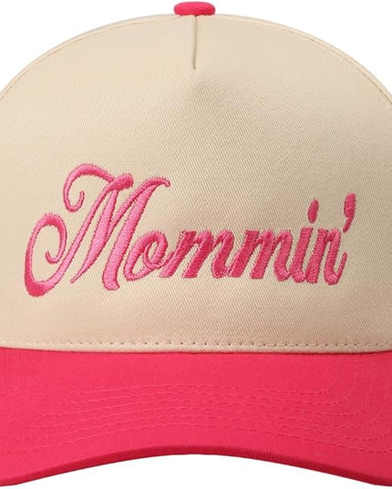 MIRMARU Two-Tone Vintage Canvas Trucker Hats for Men & Women, Adjustable Size Baseball Caps with Trendy Embroidered Design