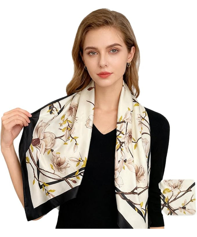 Headscarf Large Square Scarf 35" Fashion Scarves Silk Feeling Hair Wrapping Scarfs Hairscarf BA16