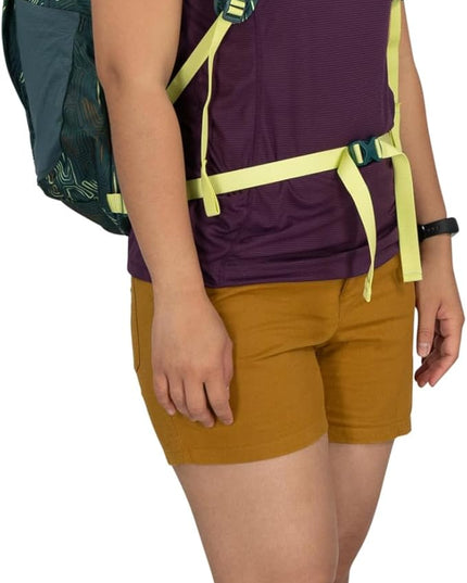 Osprey Daylite Plus Commuter Backpack - Everyday Pack with Laptop Sleeve, Bottle Pockets, and Extra Storage, Fuzzy Window Print/Torrent Blue