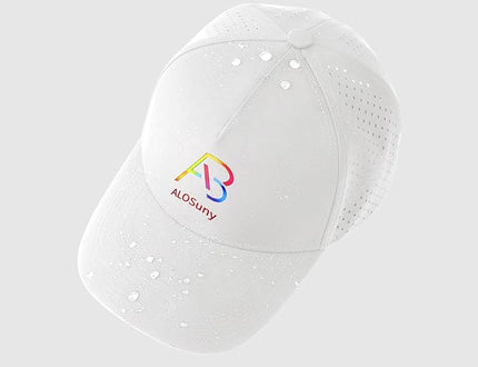 AB ALOSUNY Men Adjustable Baseball Cap with Curved Breathable Quick-Drying Laser-Cut Mesh Back Closure Hat
