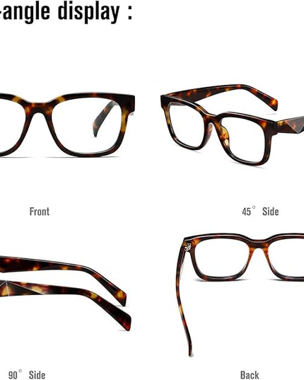 kimorn Blue Light Blocking Glasses,Anti Eyestrain & UV Protection,Square Frame Glasses for Women and Men