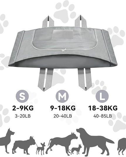 Pet Burial Bag for Dogs, Cats, Medium Pets 20-40lb - Pet Caskets or Burial Boxes Alternative, Eco-Conscious Pet Body Bag with Handle & Custom Memorial Surface (Gray, M)