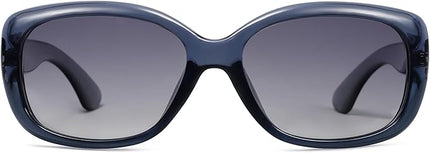 SOJOS Vintage Square Sunglasses for Women Polarized UV Protection Havana Frame SJ2111