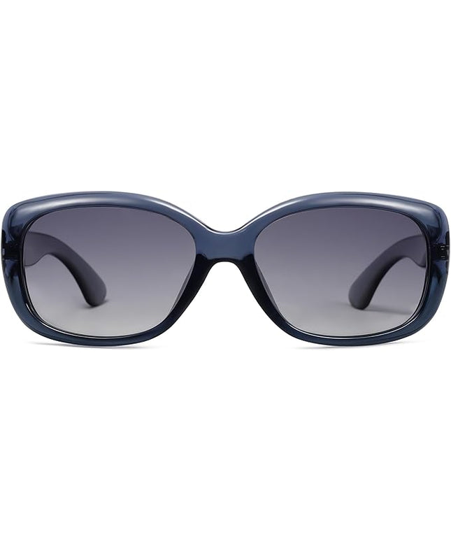 SOJOS Vintage Square Sunglasses for Women Polarized UV Protection Havana Frame SJ2111
