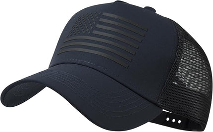 IIN American Flag Mesh Baseball Cap, Patriotic Trucker Hat for Men Women, Quick-Dry Breathable Design, Adjustable Snapback