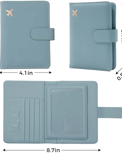 Melsbrinna Rfid Passport Holder for Travel women/Men, Cute Passport Wallet Rfid Blocking Card Slots, Rfid Passport Cover/CaseTravel Wallet, Passport Book Holder (1, Green2)