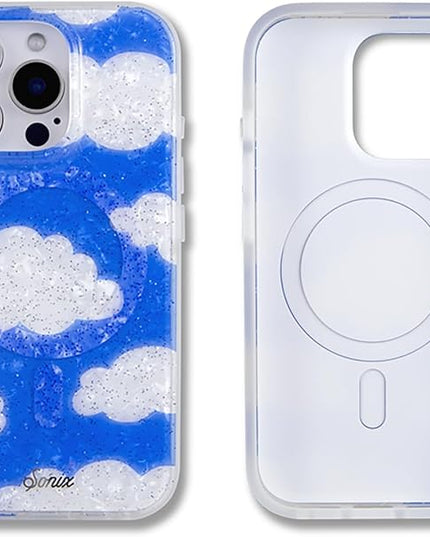Sonix Case for iPhone 16 Pro | Compatible with MagSafe | 10ft Drop Tested | Glitter Clouds | Day Dream