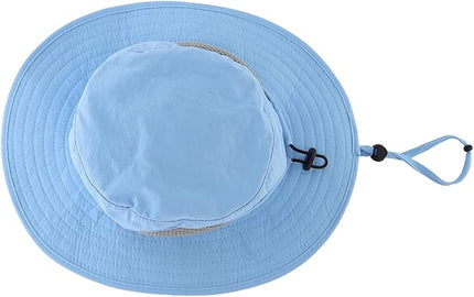 LLmoway Kids Sun Protection Hat Quick Dry Adjustable Wide Brim Mesh Bucket Hat
