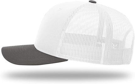Richardson 112 Trucker Hat - Premium Adjustable Snapback Hat - Structured Six Panel Richardson Blank Caps