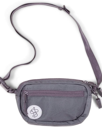 Baboon to the Moon Fanny Pack Mini 1.5L Compact Waist Bag Water Repellent Crossbody Belt Bag Lightweight Travel Everyday Bag for Men Women, Grey