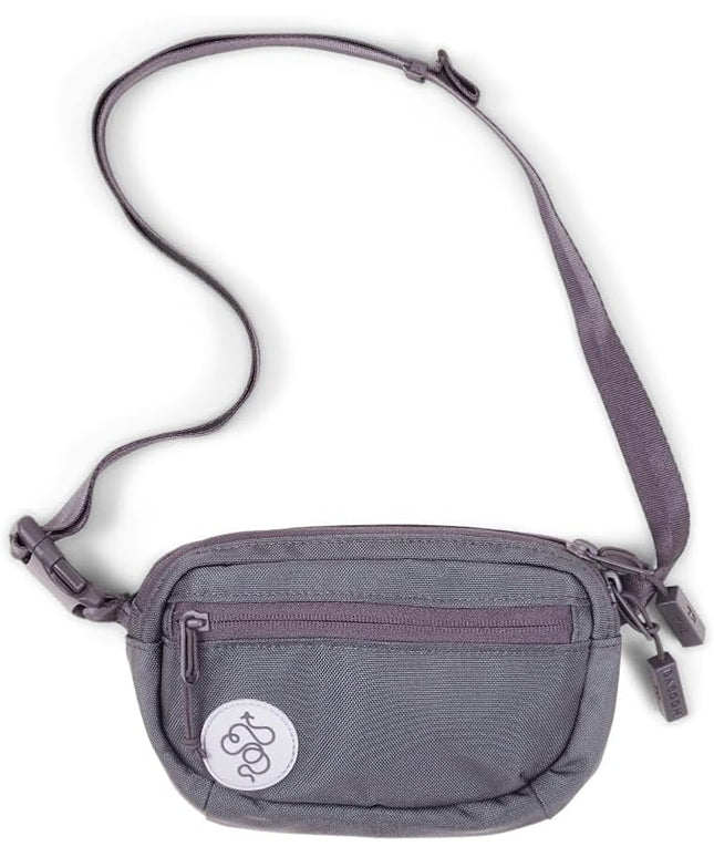 Baboon to the Moon Fanny Pack Mini 1.5L Compact Waist Bag Water Repellent Crossbody Belt Bag Lightweight Travel Everyday Bag for Men Women, Grey