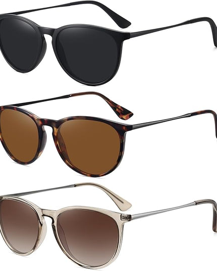 WOWSUN Retro Polarized Sunglasses Womens 2026 Trendy Round Classic Glasses