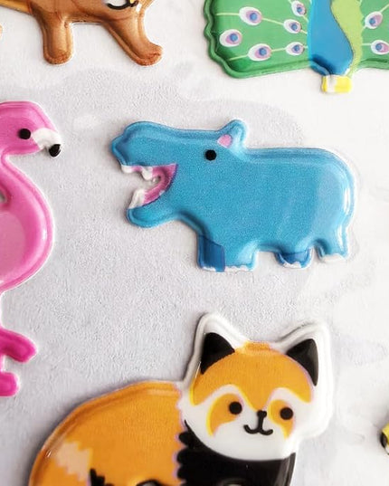 3D Animal Puffy Stickers 5 Sheets 360+ Waterproof 3D Stickers Pack, Cute Animal Themed Stickers for Crafts, Scrapbooking, Rewards, Party Favors for age13+