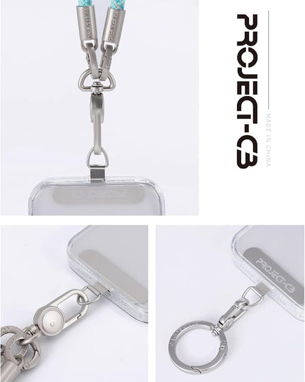project-cb Phone Metal Tether Tab, Lanyard Patch, Phone Stand Key Ring, Ring Holder, Strap Tab