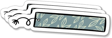 (3PCS) Bookmark Flower Reading Books Sticker for Phone Tablet Laptop Car Truck Window | 3" Sticker